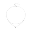 925 Sterling Silver Plated Platinum 5.0mm Moissanite Necklace for Women