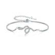 S925 Sterling Silver & Pavé CZ Platinum-Plated Bracelet