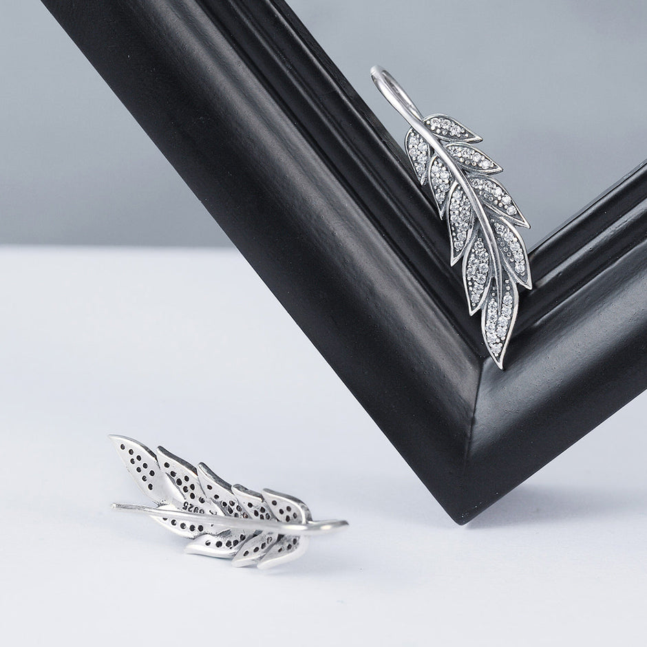 925 Sterling Silver Earrings with Pavé Setting CZ