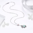 925 Sterling Silver Necklace 38-45cm with 3.1*1.3cm Pendant for Women