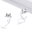 925 Sterling Silver Earrings with Pavé Setting and CZ Stones