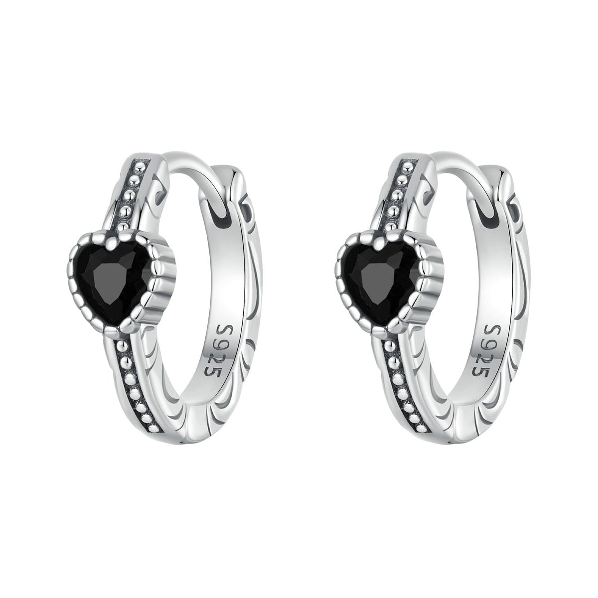 925 Sterling Silver Earrings with Pavé Setting CZ