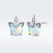S925 Sterling Silver Earrings with Translucent Opal