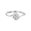 925 Sterling Silver 5mm Moissanite Ring for Women