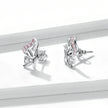 925 Sterling Silver Earrings with CZ in Pavé Setting