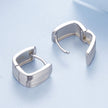 925 Sterling Silver Earrings for Women with White Gold Plating - 1.1cm x 0.7cm