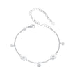 925 Sterling Silver & Plated White Gold CZ Bracelet