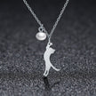 925 Sterling Silver 0.6 Carat Pearl Necklace for Women
