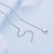 925 Sterling Silver 16mm x 10mm Platinum Plated Necklace for Unisex