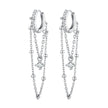 925 Sterling Silver Pavé Setting CZ Earrings for Women
