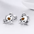925 Sterling Silver Earrings 1.1*1.2cm for Women