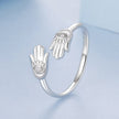 925 Sterling Silver Pavé Setting CZ Ring for Women