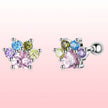 925 Sterling Silver Earrings with Pavé Setting and CZ