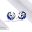 925 Sterling Silver Oxidized CZ Pavé Earrings