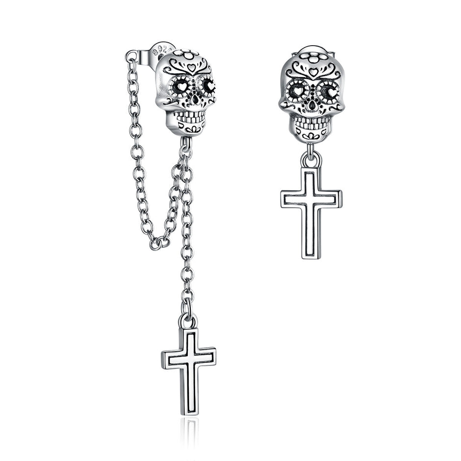 S925 Sterling Silver Oxidized Earrings for Women