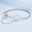 925 Sterling Silver Bracelet 17cm with Pavé Setting CZ for Women