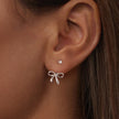 925 Sterling Silver Earrings with White Gold Plating - 1.0*1.3 cm