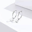 925 Sterling Silver Earrings 2.6x0.7cm for Women