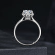 925 Sterling Silver Moissanite Ring 1ct Size 6 White Gold Plated for Women