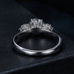 925 Sterling Silver Moissanite 6.5mm 1ct Ring, Size E for Women
