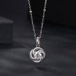 925 Sterling Silver 0.5 Carat Moissanite Necklace with White Gold Plating for Women
