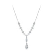 925 Sterling Silver White Gold Plated 1 Carat Moissanite 40+5cm Pavé CZ Necklace for Women
