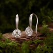 925 Sterling Silver White Gold Plated 0.5ct Moissanite 1.4x0.6cm Earrings for Women