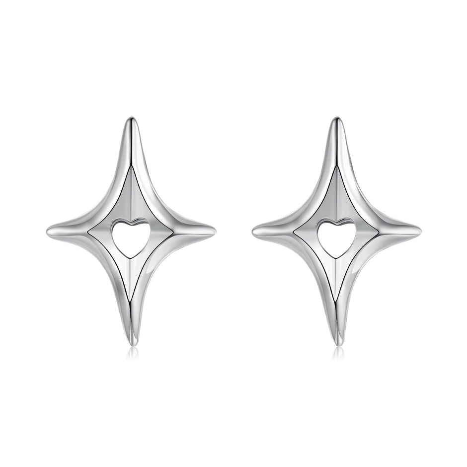 925 Sterling Silver Earrings 1.2x0.9cm