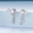 925 Sterling Silver White Gold Plated Pavé Setting CZ Earrings, 1.5cm for Women