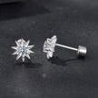 925 Sterling Silver Moissanite 0.10 Carat Earrings for Women - 0.7cm Size
