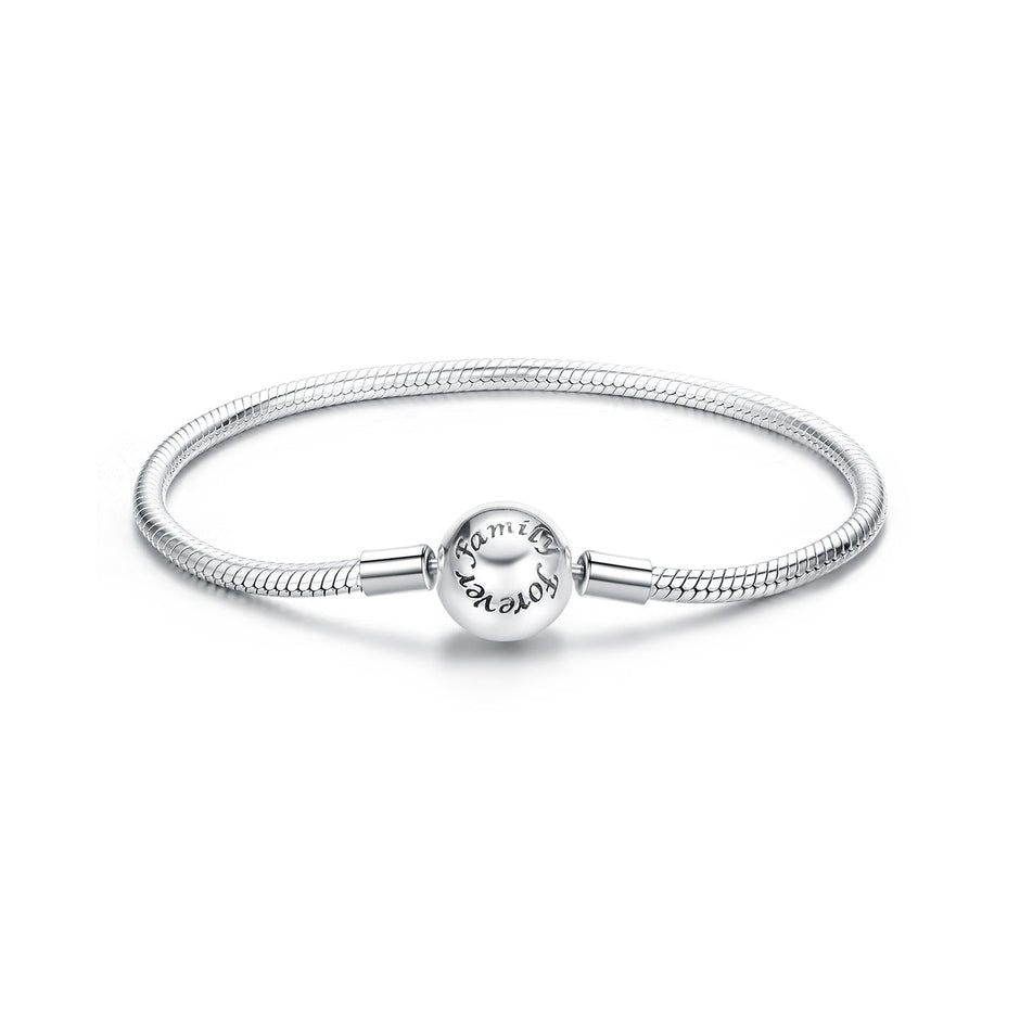 925 Sterling Silver Oxidized Silver White Gold 14.0mm Bracelet for Women