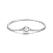 925 Sterling Silver Oxidized Silver White Gold 14.0mm Bracelet for Women