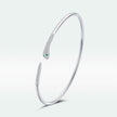 S925 Sterling Silver Bracelet with Pavé Setting CZ 6cm Diameter for Women