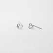 925 Sterling Silver Plated Platinum Earrings Love Size 0.4cm x 0.6cm for Women