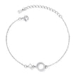 925 Sterling Silver Adjustable Bracelet with Pavé Set CZ for Women