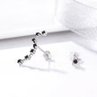 925 Sterling Silver Earrings with Pavé Setting CZ - 2.3cm Height