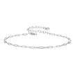 925 Sterling Silver Plated White Gold Adjustable Bracelet for Women