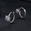 925 Sterling Silver & White Gold Plated 0.5 Carat Moissanite Earrings for Women