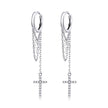 S925 Sterling Silver Plated Platinum Pavé Setting CZ Earrings for Women