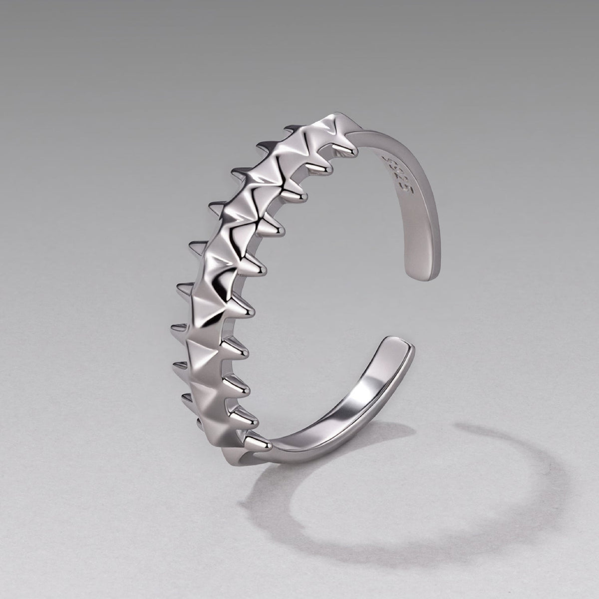 925 Sterling Silver + Plated White Gold 0.24cm Ring for Women