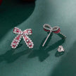 925 Sterling Silver Earrings with Enamel Process in White Gold Plating for Women