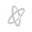 S925 Sterling Silver Moissanite Ring Size 8