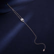 925 Sterling Silver Moissanite Bracelet with Pavé Setting 15+6cm for Women