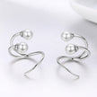 925 Sterling Silver Oxidized Earrings with Shell Pearl for Women