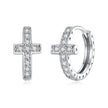 925 Sterling Silver Moissanite Earrings 1.3cm for Women