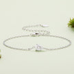 925 Sterling Silver White Gold Plated 0.8ct Moissanite Water Drop 16+5cm Bracelet for Women