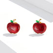 925 Sterling Silver Enamel Plated Gold Earrings