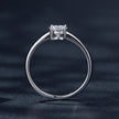 925 Sterling Silver Moissanite Ring 0.6 Carat Size 6 for Women