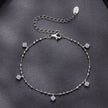 925 Sterling Silver & Moissanite Bracelet for Women - 15+6cm, Plated White Gold