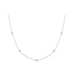 925 Sterling Silver White Gold Plated Adjustable Moissanite Necklace for Women